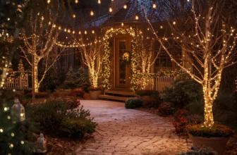 decorated Christmas garden